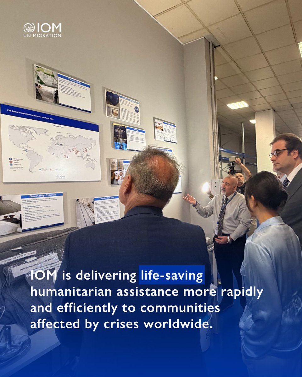 IOM_ECA's tweet photo. When a crisis hits, getting aid to people quickly can save lives.

IOM’s new Global Supply Chain Centre in Thessaloniki🇬🇷 will help essential relief supplies reach communities affected by crises more efficiently and sustainably.  

Read more 🔗https://t.co/GquVo10QXy https://t.co/CQaakvqeCs
