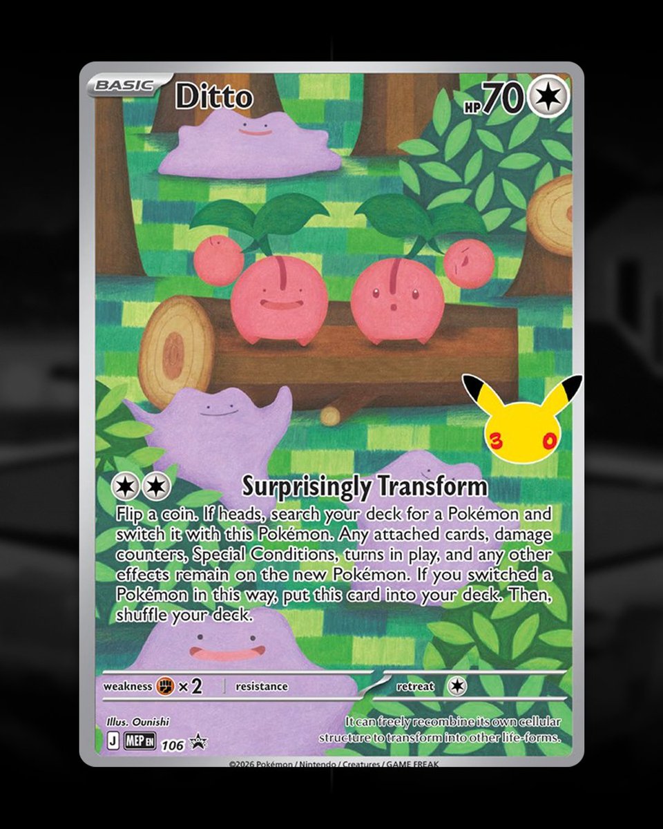 gurucollects's tweet photo. 30 years of Pokemon just got even bigger 🎉

The Pokemon Company has revealed even more Pokemon TCG: 30th Celebration products coming to the West, including the Elite Trainer Box, Ditto Premium Collection, Mew & Mewtwo Figure Collections, Espeon ex & Umbreon ex Battle Decks, and more.

Collectors can also look forward to new promo cards featuring Nidorina, Victini, Zeraora, Mew, Mewtwo, Ditto, and Eevee.

Which product are you picking up first 👀