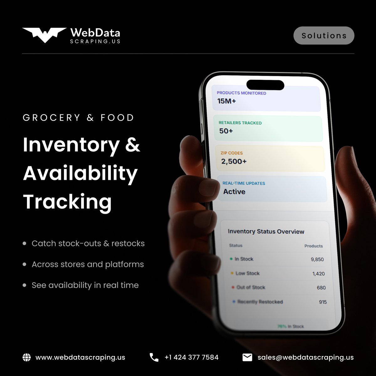 webdatascrapeus's tweet photo. π¦ Stay ahead with real-time inventory availability intelligence.
Track stock levels, replenishments & inventory trends across retailers.
https://t.co/HPsDZ6MrhF
#InventoryManagement #RetailAnalytics https://t.co/ETlSyTIfC4