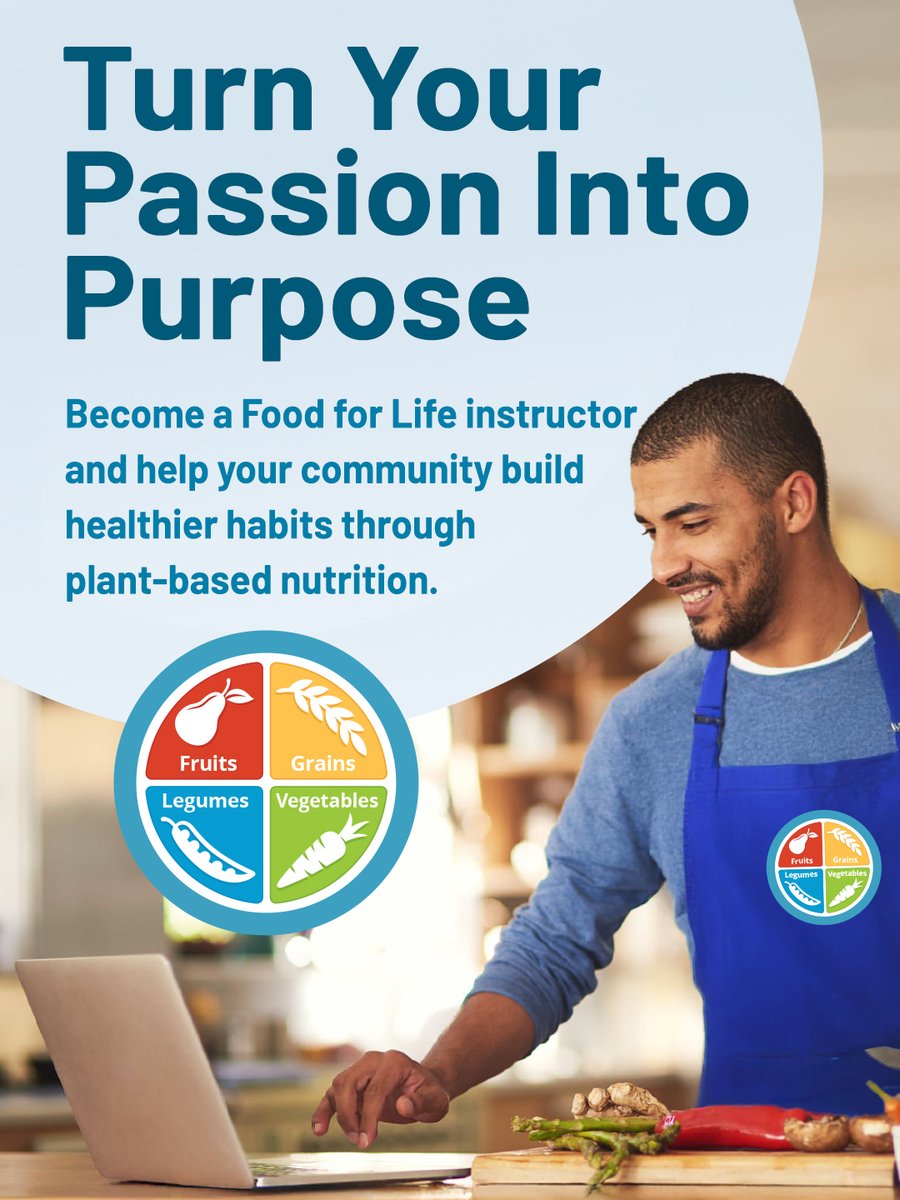 PCRM's tweet photo. Our eight-week online Food for Life Instructor Training equips you to teach, inspire, and create lasting health change in your community. 

Applications due July 24.

Apply now: https://t.co/ycYbEQNWrj https://t.co/bdMnlcSL7t