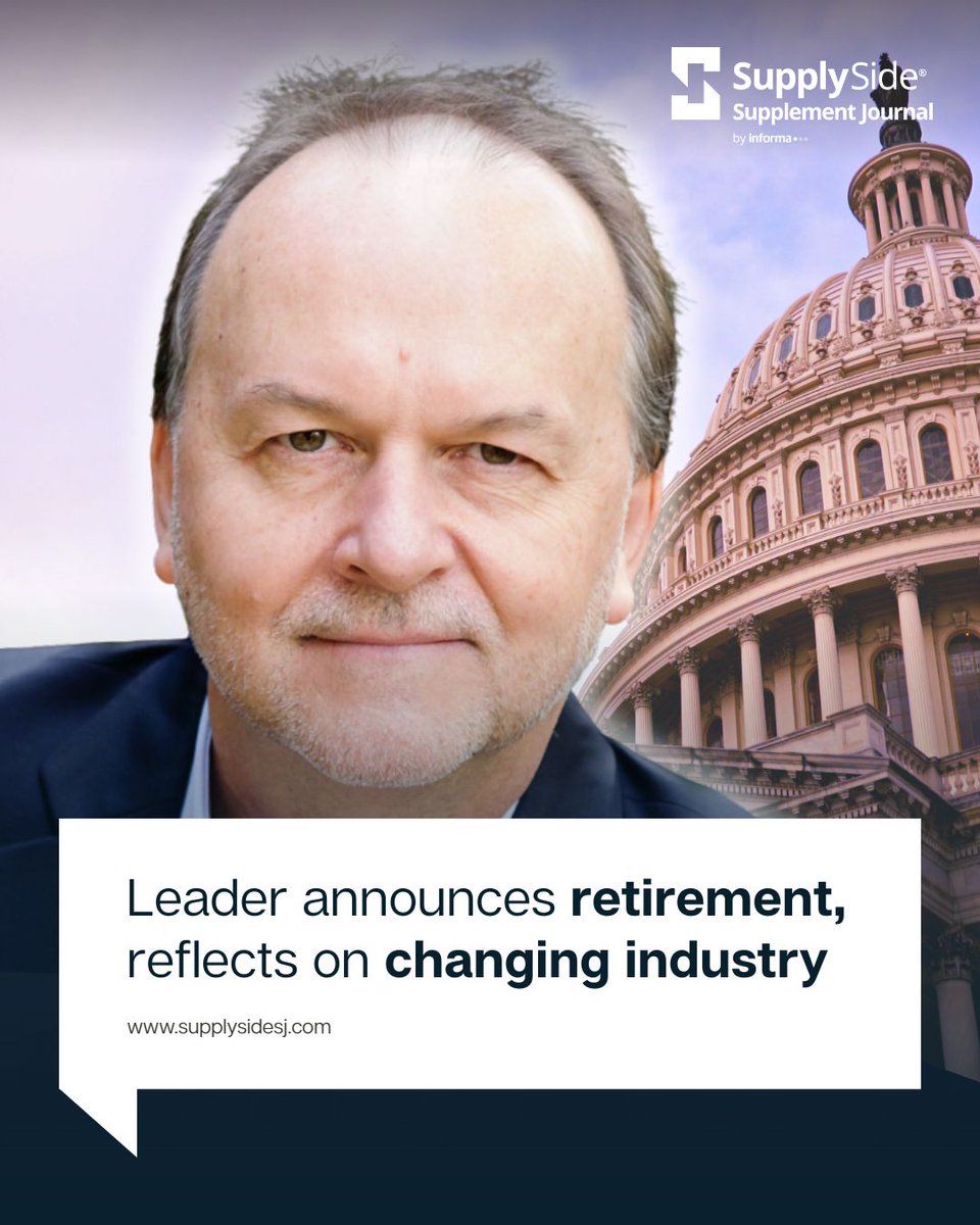 SupplySide's tweet photo. After 46 years in the industry, Loren Israelsen is stepping back — winding down UNPA by the end of 2026. He helped architect DSHEA. Now he wants today's leaders to understand what they inherited. https://t.co/Wl3qcZMvR0 #DSHEA #SupplementIndustry #SupplementJournal https://t.co/Ri2Nxycwdt