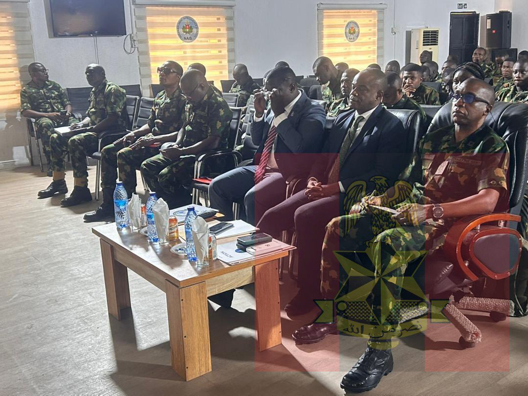 NigeriaArmyInfo's tweet photo. NIGERIAN ARMY INTELLIGENCE SCHOOL CONDUCTS LECTURE ON TERRORISM FINANCING AND ILLICIT ECONOMIES SUSTAINING VIOLENT NON-STATE ACTORS

The Nigerian Army Intelligence School (NAIS), Tego Barracks, Apapa, Lagos, has conducted a lecture on terrorism financing and illicit economies sustaining violent non-state actors for students of its Second Quarter Courses. The lecture was held on 29 June 2026 and was facilitated by resource persons from the Nigerian Financial Intelligence Unit (NFIU) as part of the school's continuous efforts to enhance the professional competence of its students in addressing contemporary security challenges.

Speaking during the lecture, the Team Leader from the NFIU, Mr Aderemi Olugbemi, highlighted the various channels through which terrorism is financed, noting that poorly monitored natural resources and other processed materials could serve as major sources of funding for terrorist and other violent non-state actors. He underscored the importance of robust inter-agency collaboration in disrupting illicit financial flows and safeguarding Nigeria's national security. Mr Olugbemi further urged students to leverage intelligence gathering and information sharing in combating emerging security threats.

In a related presentation, another resource person from the NFIU, Mr Mustapha Umar, delivered a lecture on the statutory roles of the NFIU in combating terrorism financing and money laundering in Nigeria. He emphasised the agency's mandate in financial intelligence collection, analysis and dissemination, while stressing the need for sustained collaboration among security, intelligence and law enforcement agencies to effectively counter financial crimes that fuel terrorism.

The lecture featured an engaging interactive session during which the students actively participated by asking insightful questions and making valuable contributions, reflecting their keen interest in the subject matter.

The event culminated in the presentation of souvenir to the team of resource persons by the Commandant, Brigadier General David Umaru, in appreciation of their invaluable contributions towards enriching the knowledge and operational preparedness of the students.

IBRAHIM SHITTU
Lieutenant Colonel
Acting Deputy Director, Army Public Relations, Headquarters Nigerian Army Signals
30 June 2026