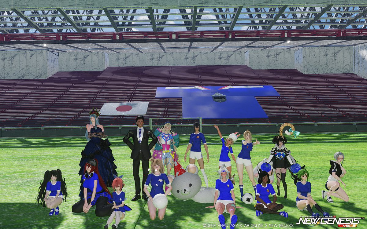 ship5pso2ngs's tweet photo. サッカーは詳しくないけど監督姿で集まった皆と応援してました！

#PSO2NGS_SS
#クリスペワールドカップ同時視聴会

期待も悔しさも皆で１つになった時間でしたね
ありがとう、日本！ https://t.co/v5hkzjqH6E