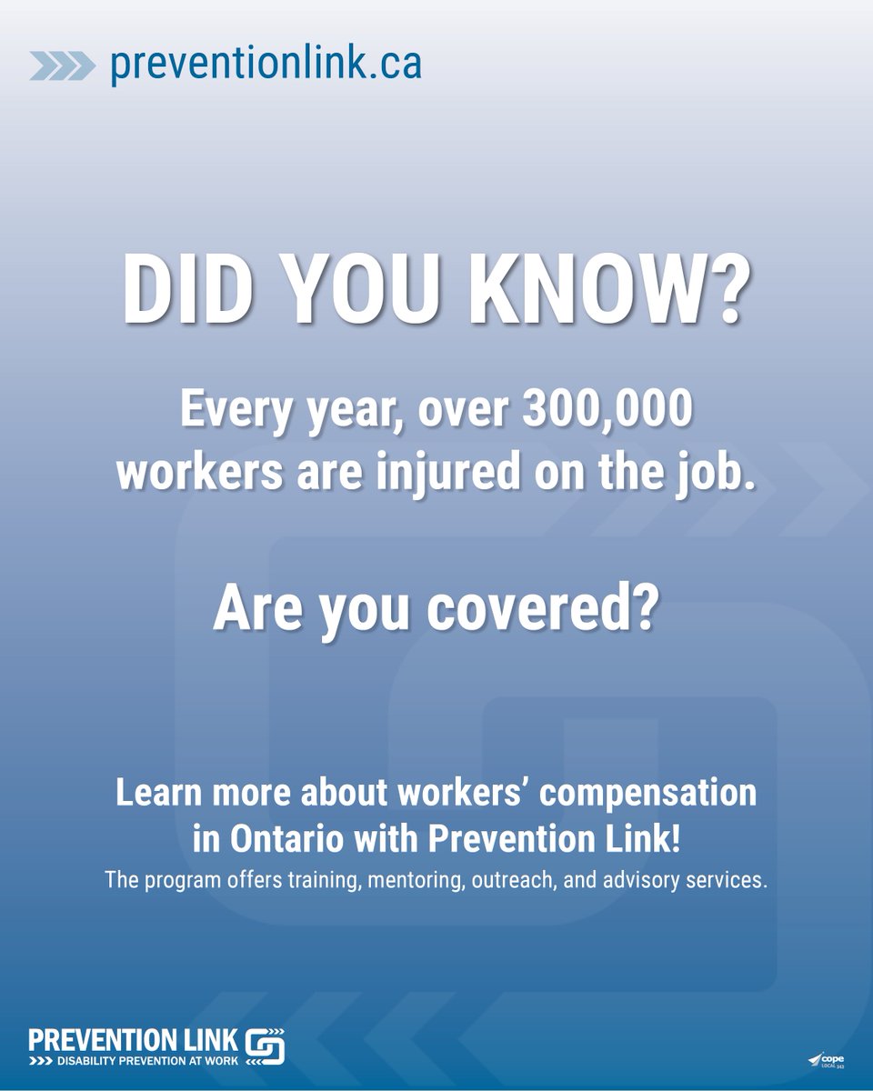 Preventionlink's tweet photo. 🤝Check our catalogue of core curriculum and topical courses, and contact us to schedule at your convenience at https://t.co/gvyJCuiVN3
#WorkersComp #WorkersCompensation #WSIB #HealthAndSafety #onpoli #onlab #WorkplaceSafety #OccupationalHealth #SafeWorkplace #ReturnToWork https://t.co/WSb1dYFhFi