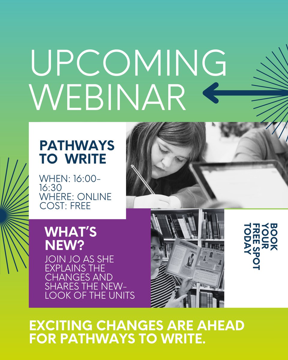 TheLCUK's tweet photo. Our next FREE Pathways to Write webinar is nearly here and spaces are filling fast! 

We’ll be sharing everything you need to know about the updates coming in September 2026 and how they’ll shape your writing curriculum.

Don’t miss out. Save your free place today. 

Click the link to find out more https://t.co/kXT28Lj9gr