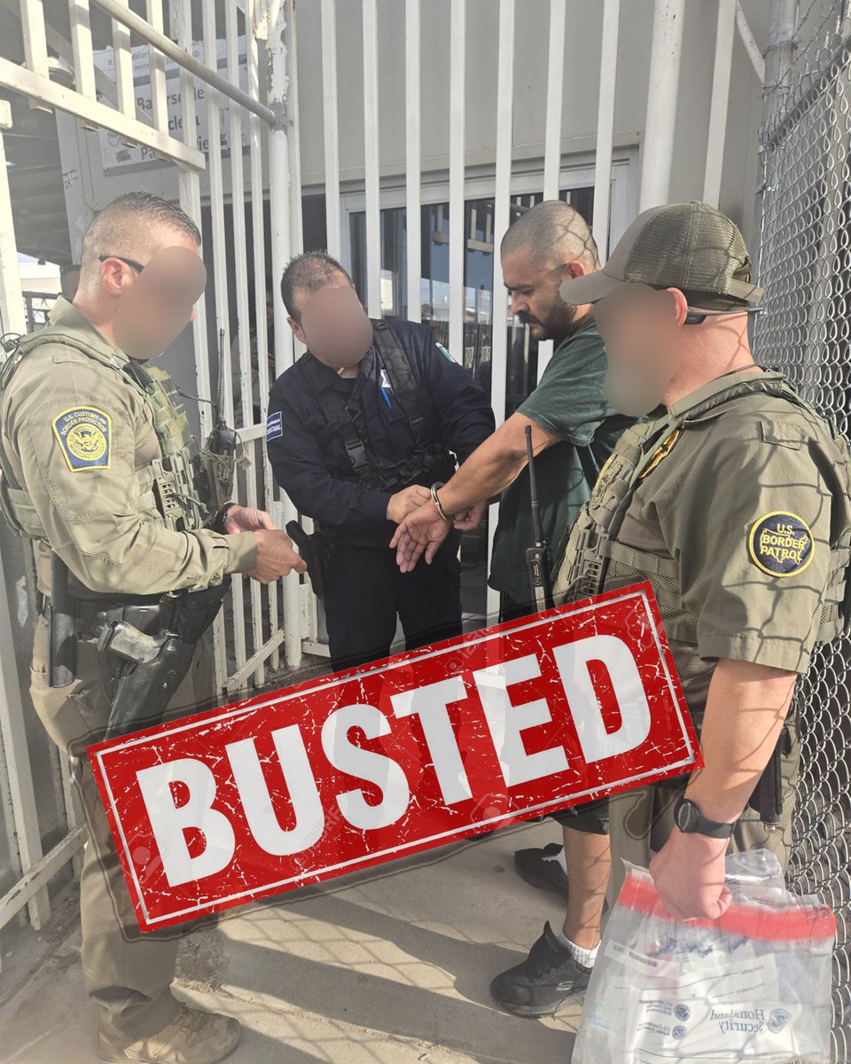 USBPChiefSDC's tweet photo. 🚨 Fugitives be warned! The U.S. will NOT be your safe haven. On 6/12/26, USBP &amp; partners arrested a Mexican National with CJNG ties in Blythe, CA. Wanted for homicide in Mexico &amp; illegally present in U.S., he was processed for removal and turned over to Mexican authorities. https://t.co/KnsNQ7kN1D