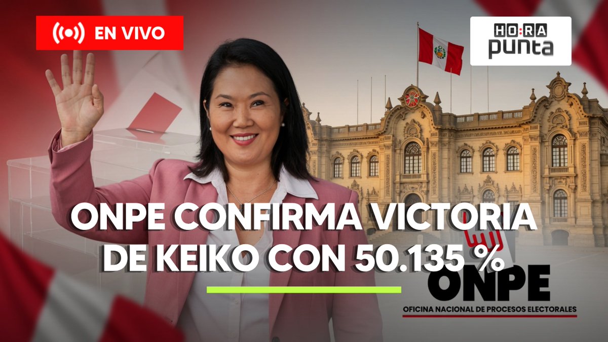 Bethel_Noticias's tweet photo. 🔴 ONPE AL 100%: KEIKO FUJIMORI ES VIRTUAL PRESIDENTE DEL PERÚ

#ENVIVO ➡️ https://t.co/XcaVMV2hcF

📲 Conversa con los conductores en vivo al ➡️ 613 1701 - 613 1709
📌 Suscríbete a nuestro canal de YT ➡️ https://t.co/Tuyv0bMFz8 https://t.co/DjS3zKcbyO