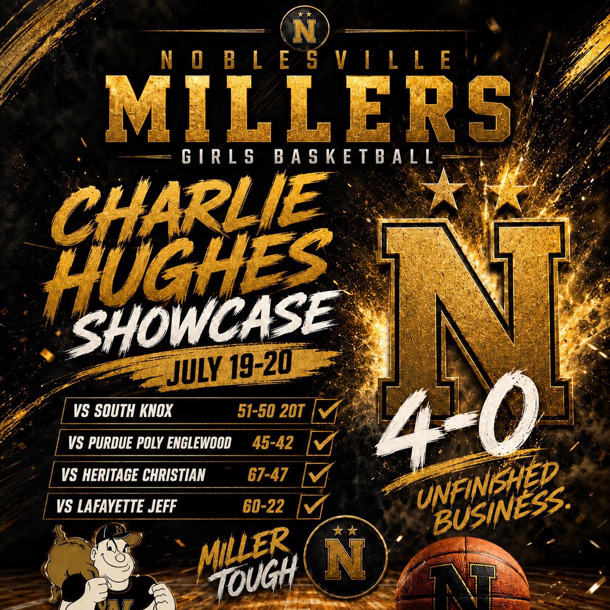 CoachJB_80's tweet photo. Super proud of our @NHSGirlsBBall team for working so hard in June. Lots of changes &amp; a new philosophy - they all accepted the challenges &amp; grew as a TEAM. The Millers finish 10-2 in June, going 4-0 at Charlie Hughes &amp; then 5-0 at Purdue! Excited about this versatile group. https://t.co/wiOIbS0ZsR