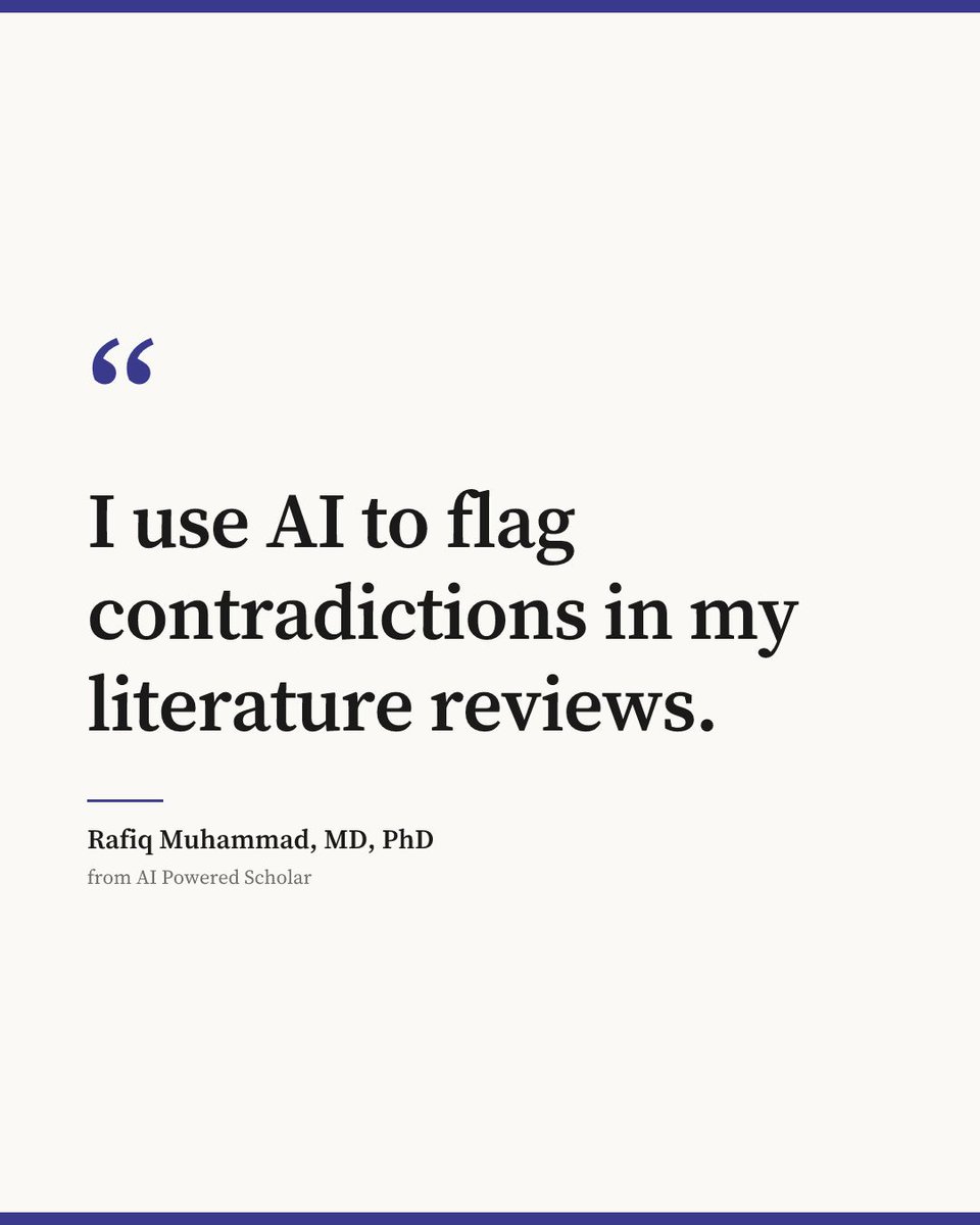 gradsummit's tweet photo. I use AI to flag contradictions in my literature reviews. Saves me from writing a paragraph that undermines the one before it—happens more than you'd think when synthesizing 40 papers. https://t.co/rvzSFxbM1Q