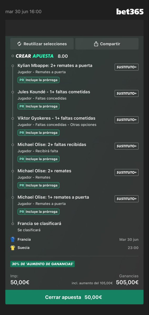 SHARKBETS00's tweet photo. Aumento cuota 10📊

Ayer acertamos el aumento, repetimos hoy?

Es tan bueno que asusta.

🎁En el citado pagan a 5 que España gane a Austria 🤯⤵️ https://t.co/hwanHsam95