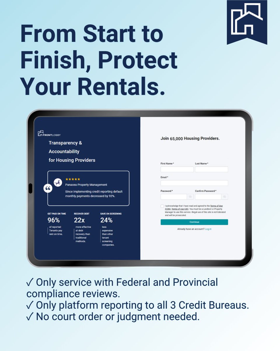 FrontLobbyInc's tweet photo. The right tools can help Housing Providers:
✔ Screen smarter
✔ Encourage on-time rent
✔ Address unpaid balances professionally
Small systems make a big difference.
Learn more at https://t.co/vEqYeQhpys
#RentalHousing #LandlordTools #CreditReporting #PropertyManagers https://t.co/64r8QlKfKm