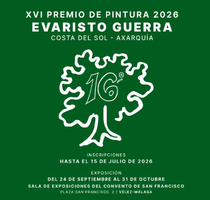 masdearte's tweet photo. Cumple 16 ediciones el Certamen de pintura Evaristo Guerra, convocado por la Diputación de #Málaga.

Abierto a todos los artistas, reparte 4.500 euros en premios.
https://t.co/dGZPNwEzgd
🗓️Hasta el 15 de julio de 2026. https://t.co/DNQXWfOIFy
