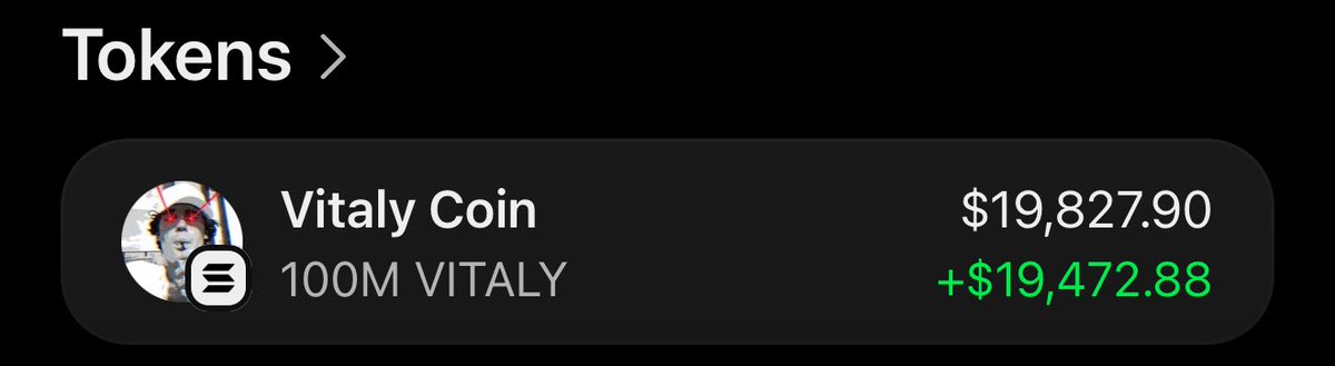 vstarbanks's tweet photo. If you got rugged on $TJR or $BELMAR

Sorry but you deserve it

They ain’t ever sent a memecoin to $100m+

I got sent 100m tokens of $VITALY and I ain’t selling a single dollar, wallet is public and only starting to accumulate more for a huge airdrop. https://t.co/2tReH7Inbp