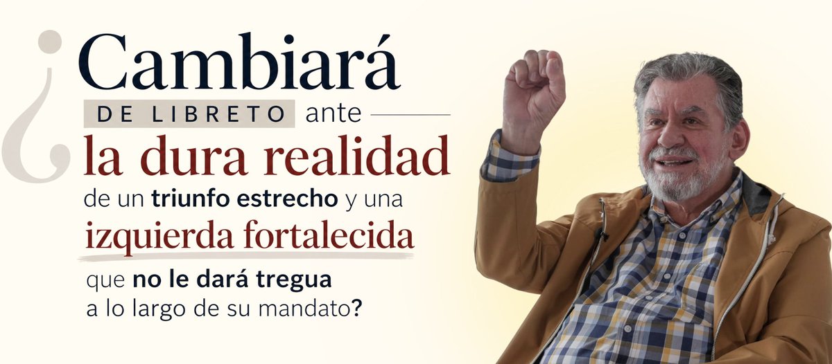 LeonVaLenciaA's tweet photo. ¿Cambiará de libreto ante la dura realidad de un triunfo estrecho y una izquierda fortalecida que no le dará tregua a lo largo de su mandato?

La estrecha diferencia con la que terminó la elección deja un margen muy reducido para gobernar sin buscar acuerdos. El nuevo presidente tendrá que decidir si mantiene el tono de la campaña o adapta su discurso a la realidad política que dejaron las urnas.

#Elecciones2026 #AnálisisPolítico #LeónValencia #Opinión #Actualidad