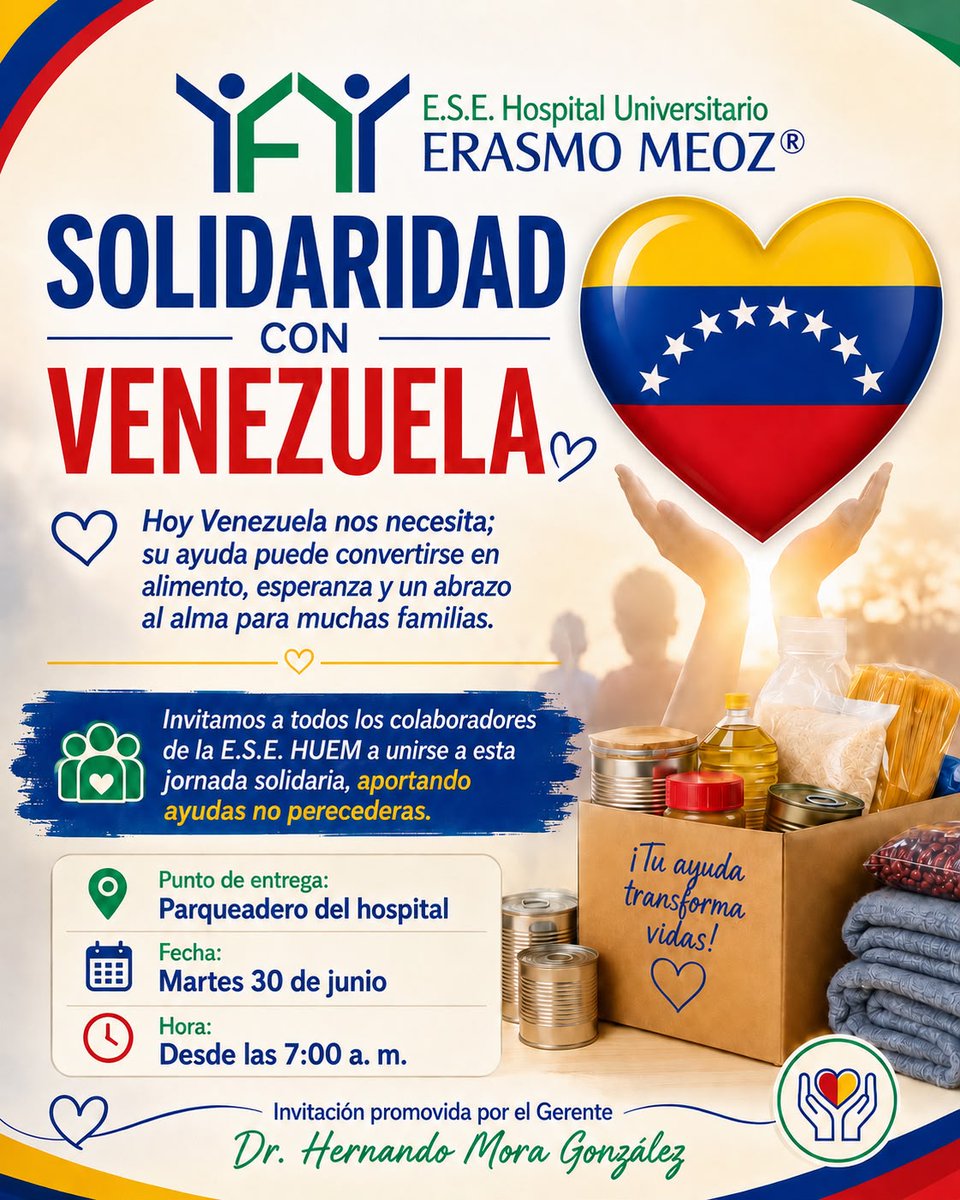 CNP_NDS's tweet photo. Acudamos con ayuda para nuestros hermanos Venezolanos al Hospital Erasmo Meoz de Cúcuta.
@ese_huem https://t.co/nkhtr8M3VN