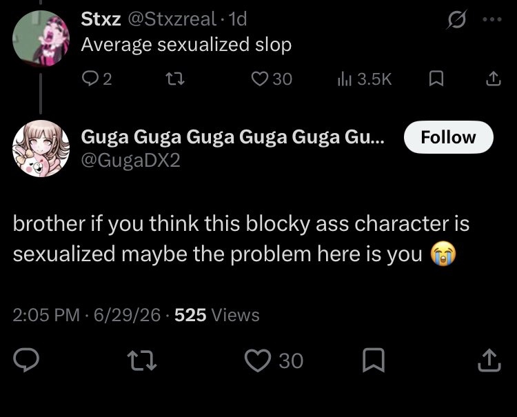 thefallengoat_'s tweet photo. @GugaDX2 @Stxzreal @KateK1sses ratio clash https://t.co/2pQ4CnFUiq