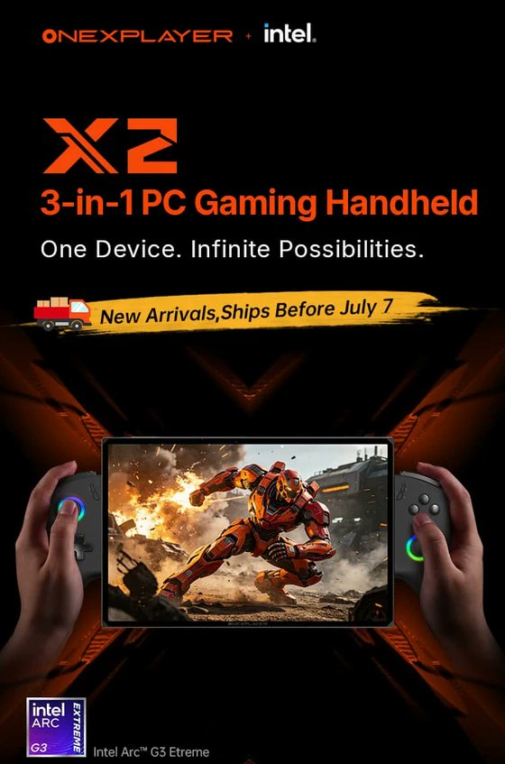 NewChinaGadget's tweet photo. #Onexplayer X2 Ultimate 3-in-1 Gaming PC Powered by Intel Arc G3 Extreme
https://t.co/KHq8TlaxZ9 https://t.co/9phv9OuIT7
