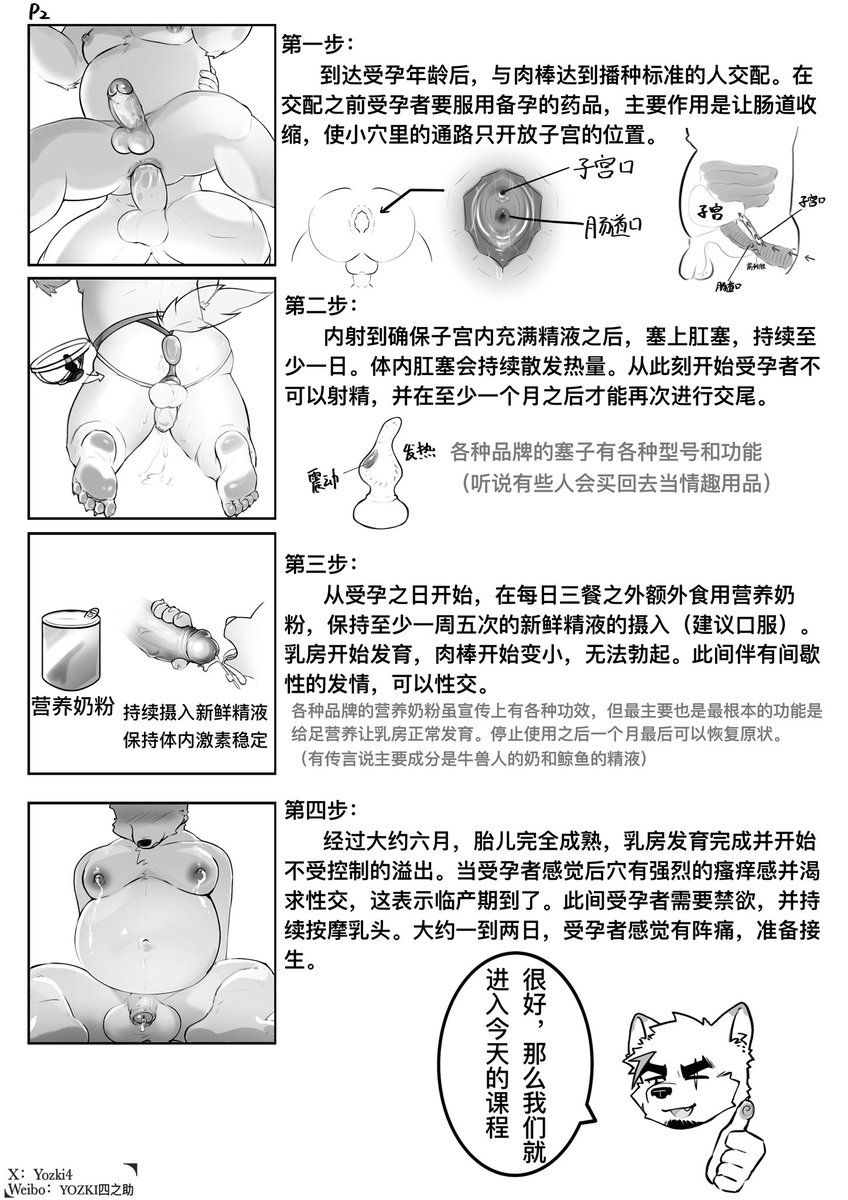 Yozki4's tweet photo. 《四老师の雄孕课堂》 p2～p3
#furry  #furryartㅤㅤㅤ https://t.co/sy1YVV8roe