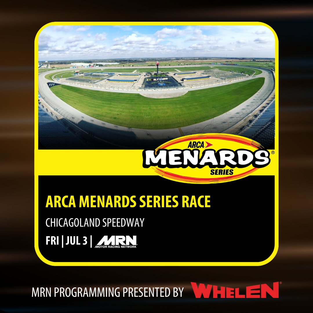 MRNRadio's tweet photo. Ready to kick off @ChicagolndSpdwy race weekend with some @ARCA_Racing! 

📻 https://t.co/D39O4UrRNU
💻 https://t.co/wCQ8y1RhN4
📱 https://t.co/PXmmwIn6h6
🎧 @REradioz Scanner - 454.2000
🚗 @SiriusXMNASCAR - Channel 90

Presented by @WhelenMTRS and @WhelenEng. https://t.co/J6BSIhweUP