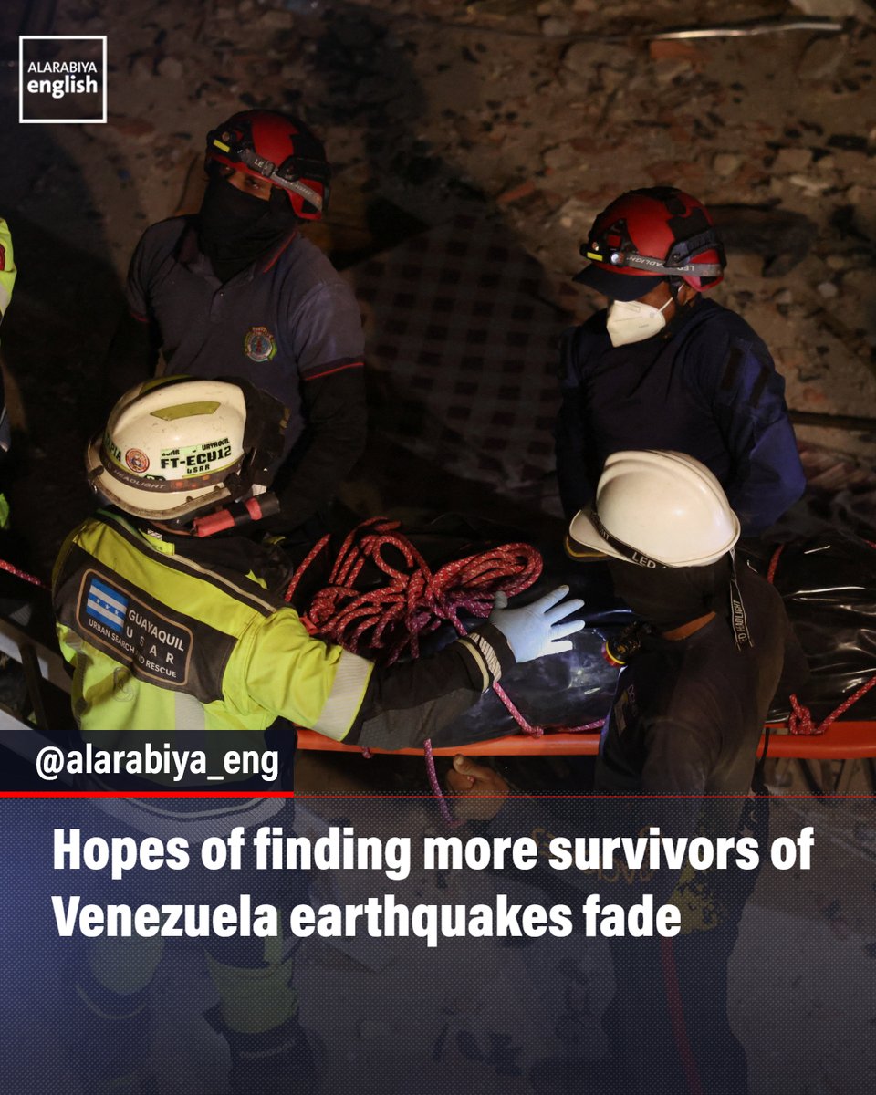 Rescue teams in Venezuela are losing hope of finding more survivors of twin earthquakes that struck the country last week, following hours of grueling work searching for victims beneath the rubble of collapsed buildings.