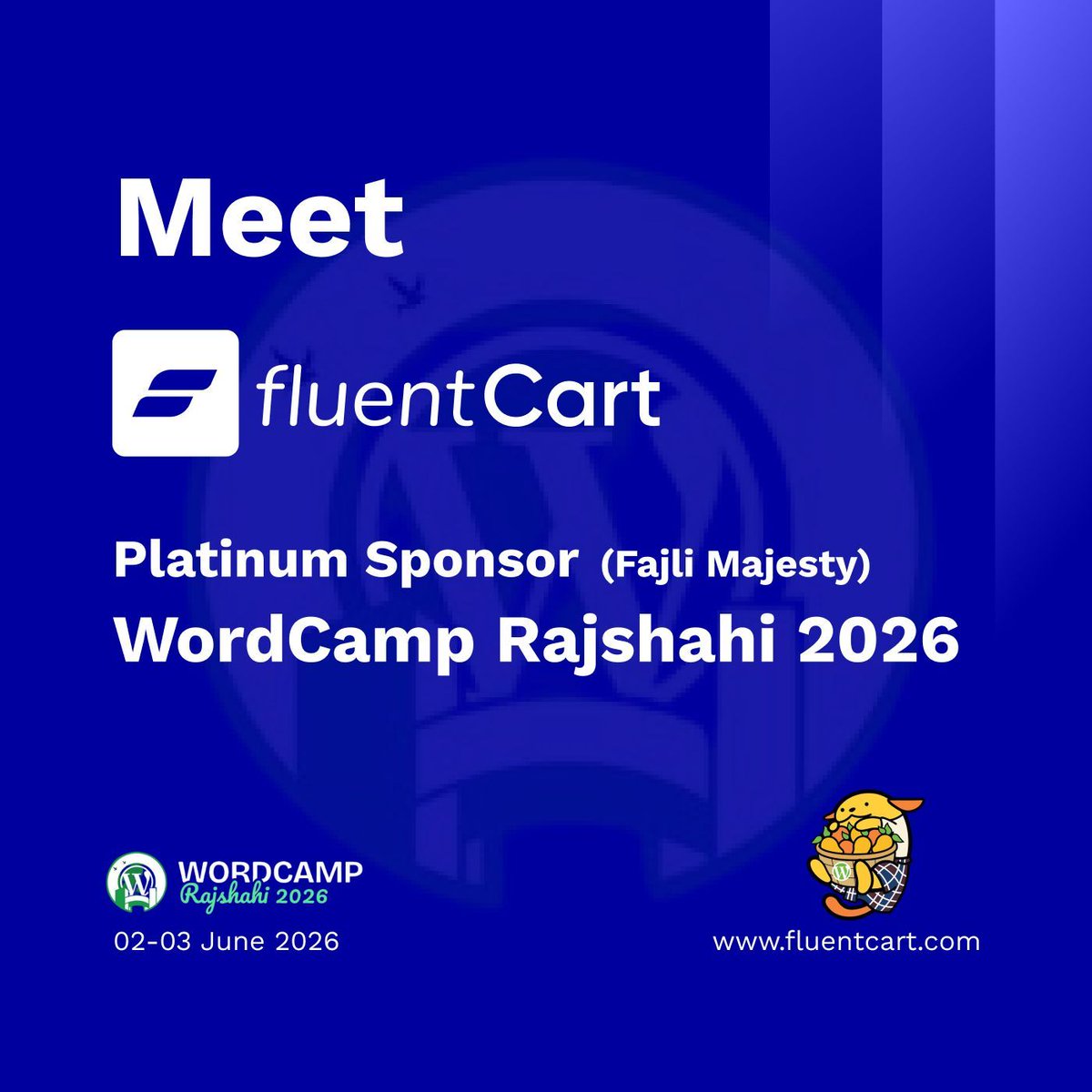 FluentCartWP's tweet photo. FluentCart is sponsoring WordCamp Rajshahi, and the team will be there in person. WordCamps are where the WordPress community actually talks shop — and we'd rather be in the room than watch from afar. 

Come find us. #WordCampRajshahi #WordPress https://t.co/g1YwjNK1tG