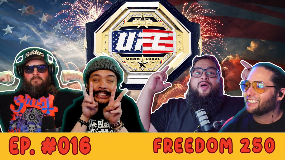 AGEAnimations's tweet photo. My friends and I have a podcast! This episode we talk about one of the biggest UFC events, Freedom 250 
#podcast
https://t.co/nRg24up1s2 https://t.co/W3gUOVMQiP