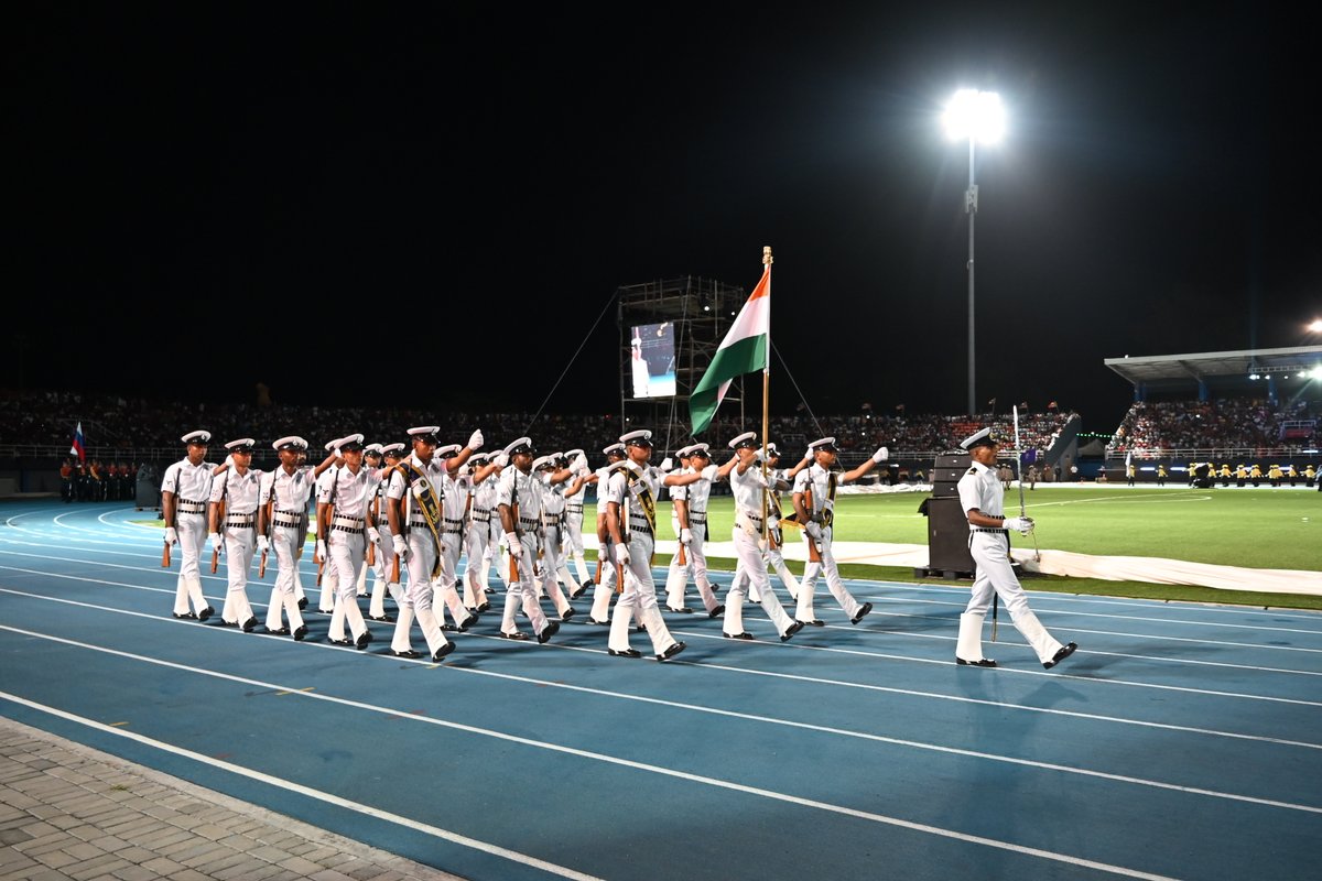 indiannavy's tweet photo. #INSTarkash and #INSIkshak at the Golden Jubilee celebrations of the National Day of Seychelles

A spectacular parade was held on #28Jun 26 in Victoria, Seychelles, to commemorate the 50th National Day.

The #IndianNavy marching contingent, and the Naval band, accompanied by a contingent from the #IndianArmy, proudly represented India at the parade, alongside Seychelles Defence Forces personnel, reaffirming the enduring bonds of friendship between the nations.

#MAHASAGAR

@SeyDefence @adgpi
@SpokespersonMoD @hci_seychelles