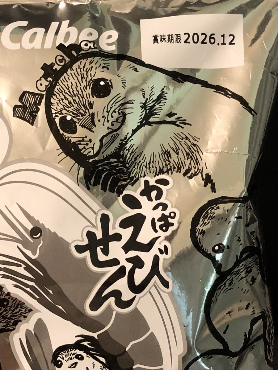 今更だけどかっぱえびせんに描いてみましてん✨🦭 #アザラシ幼稚園 #落書き