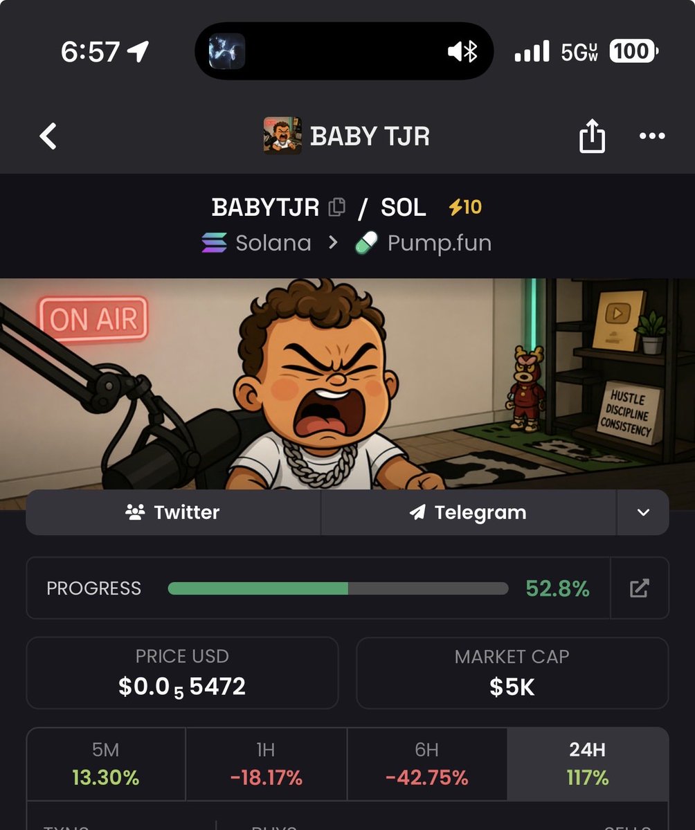 CTOxDEV's tweet photo. @_TJRTrades Just ape into OG $BABYTJR 

2 year old coin still hasn’t bonded 

CA: 716fD5easgQ7nn8GTpe8KuYr1Pn6J7Nt9NLQeo5ipump https://t.co/PdS9vcB7nU