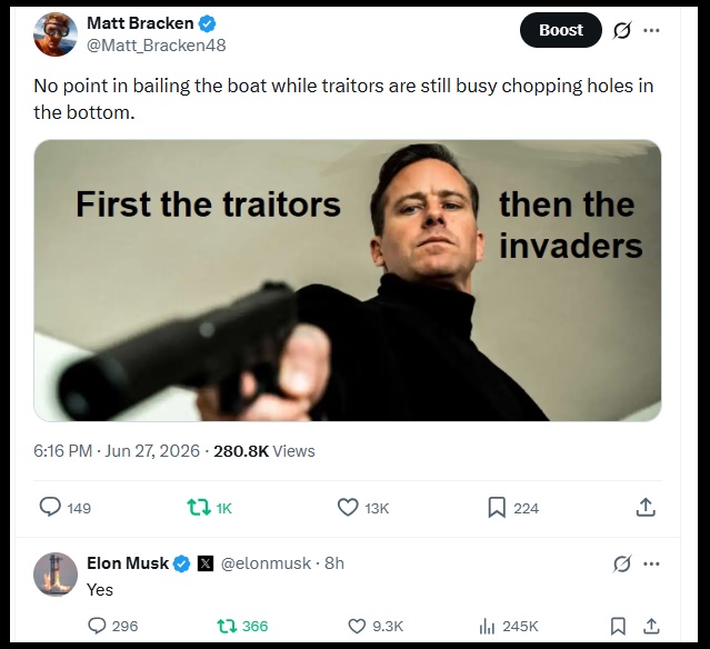 Matt_Bracken48's tweet photo. @Oilfield_Rando The will never be deported under the rules of our democracy. Every year their numbers and their political clout grows. This will only be settled kinetically, as part of a civil war. https://t.co/hnpgNnEg5a