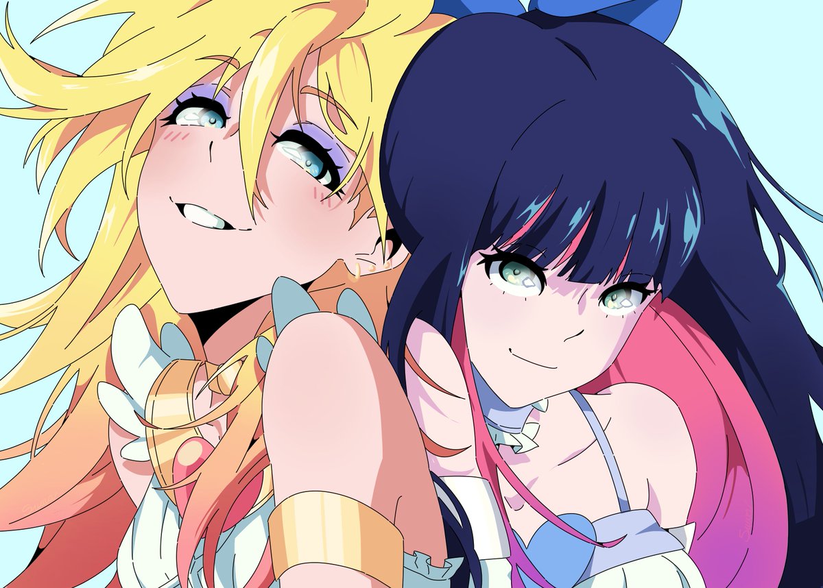 Suwaarteeny's tweet photo. I've been wanting to draw these two for a while now and finally committed to it. I love how this anime plays around with the art styles. #fanart #paswg https://t.co/6XD43bAUBL