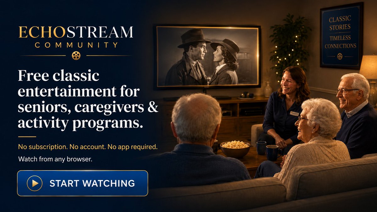 EchoStreamTV's tweet photo. I built this for the residents I never forgot! ❤️ Before EchoStream, I worked in the Hamptons as a recreational therapist serving seniors and rehabilitation residents. Classic movies &amp; television brought comfort, laughter, memory and connection. 
Explore: https://t.co/YYdzyLUwOF https://t.co/Wz7o2i5yjP