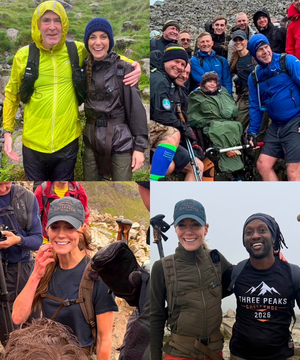 RoyallyBelle_'s tweet photo. Absolutely loving all these photos of Catherine meeting people during her Three Peaks hike this weekend 🥹⛰️ 

Her warmth and positive energy always shine through 💚 https://t.co/8EEyl4lBnT