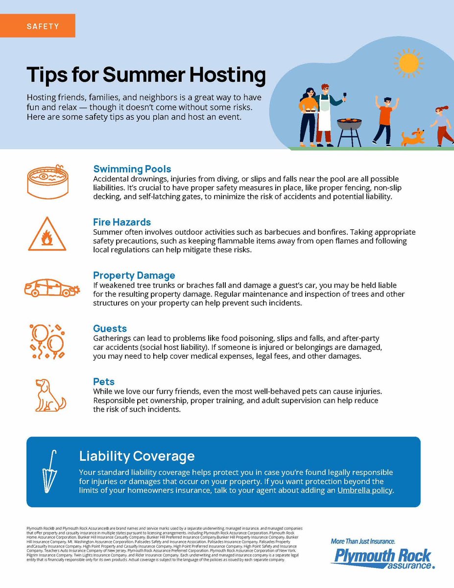 InsureNE's tweet photo. Hosting friends, family, and neighbors is a great way to relax, have fun, and bring people together. However, hosting an event can also come with certain risks. As you plan your gathering, here are a few safety tips to help keep everyone safe and comfortable. https://t.co/RIuhYxQMId