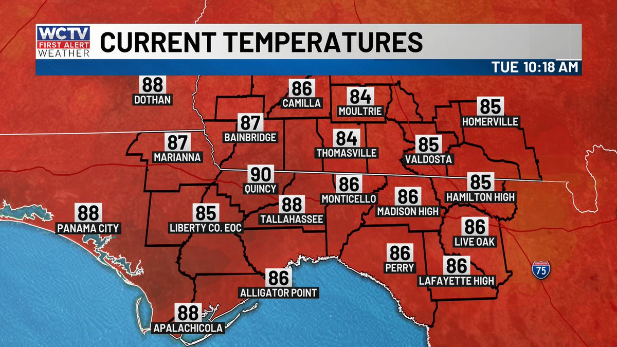 robnucatola's tweet photo. it's 10:18am EDT and we have a 90 on the temp map already. #HOTandHUMID #soooooHOT #thinkCOOLthoughts https://t.co/KZovg3lMOF