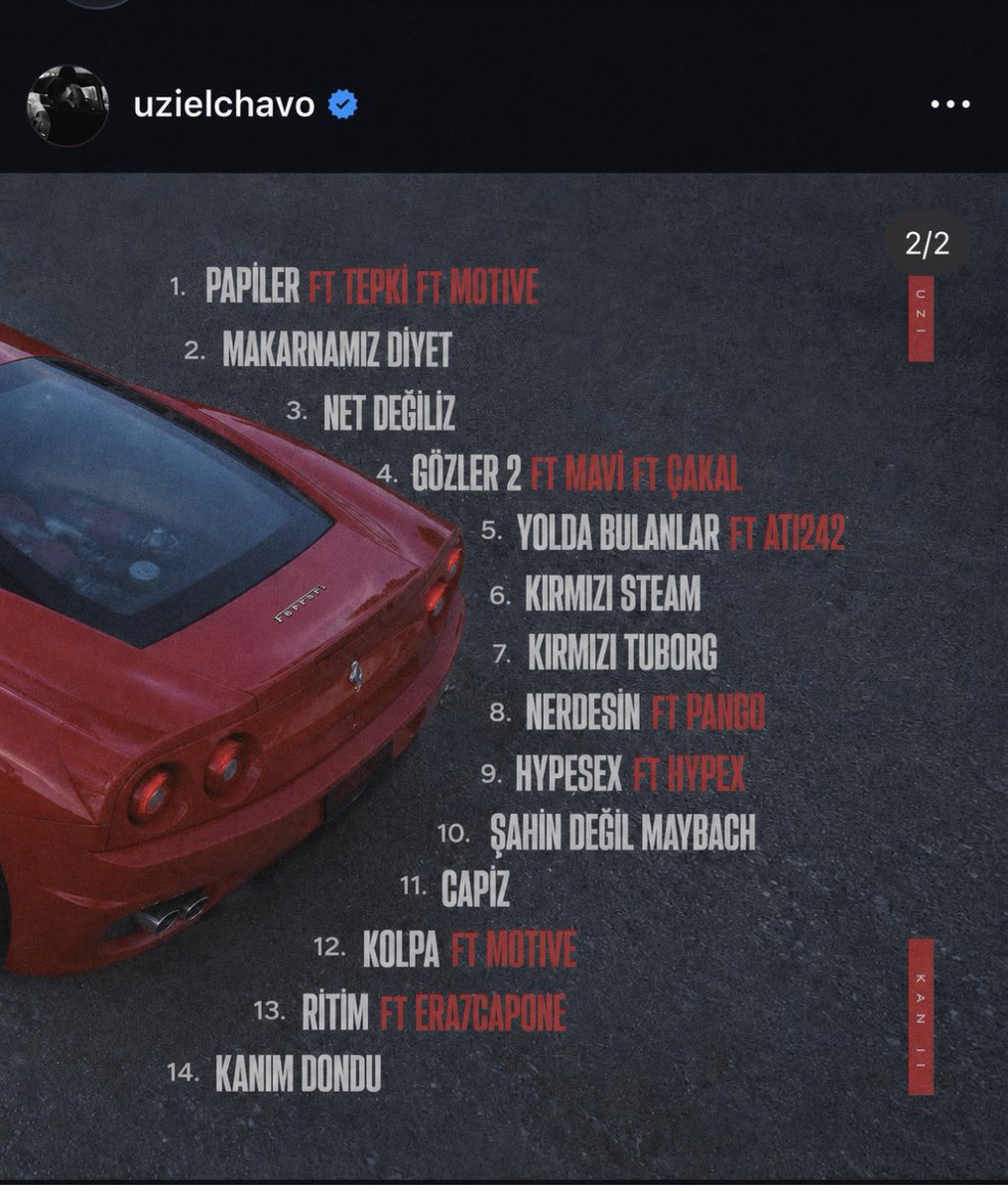 SchacoBosphorus's tweet photo. KAN II Güncellenmiş Tracklist https://t.co/wVzYf5HnVm