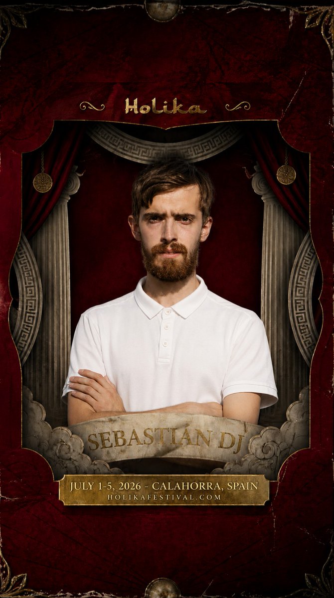 SEBASTIAN__DJ's tweet photo. NOS VEMOS ESTE SÁBADO 

📆SÁBADO 4 DE JULIO 2026
🏛️  FESTIVAL HOLIKA
⏰ SET  12:00H A 13:00H
📍 CALAHORRA LA RIOJA https://t.co/27SVCKFQu1