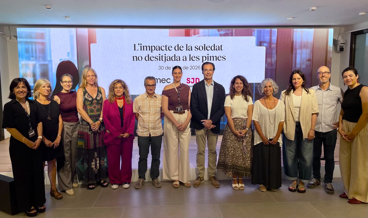 Pimec's tweet photo. Des de Pimec i @solidaritatSJD hem presentat avui la primera guia pràctica per ajudar les pimes a prevenir la soledat no desitjada a la feina.

🔷 El document ofereix eines perquè les empreses identifiquin i gestionin aquest fenomen amb l’objectiu de promoure entorns laborals més saludables i sostenibles.

🔷 La iniciativa s’emmarca en el conveni de col·laboració entre ambdues entitats i en l’Estratègia Catalana de Seguretat i Salut Laboral.

Més informació: https://t.co/Escfajzr0J