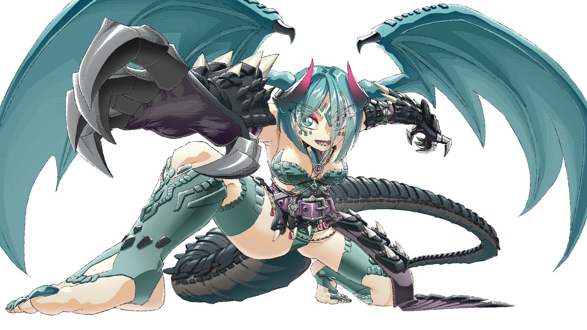 Phryggy's tweet photo. DRAGON MIKU DRAGON MIKU! Such a great design by Pikat! 

I've been meaning to draw Miku for years now, but I never got around to it. But seeing this design just instantly made me do so!

#初音ミク #HastuneMiku #art #illustration #vocaloid https://t.co/98hD55PSWx