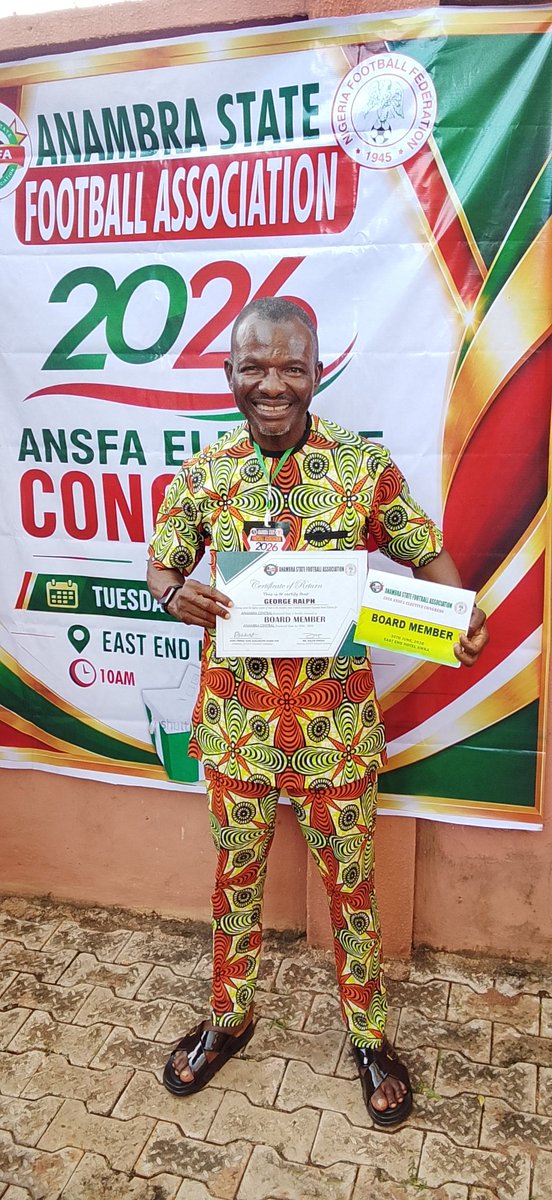 ralphcgeorge's tweet photo. Re-elected for second tenure Anambra State Football Association @ANSFAofficial.
Grateful.
#onward https://t.co/VtLA4RDzqT