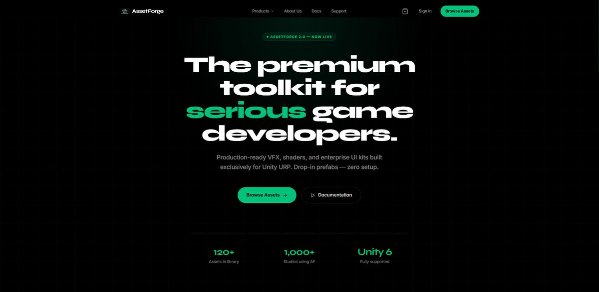 AssetForgeIO's tweet photo. Every asset on AssetForge follows the same philosophy:

• Plug in
• Hit Play
• Keep building
No unnecessary setup.
That's the experience we're trying to create for Unity developers.

https://t.co/pcyTQIU85l https://t.co/9KQuuy6lUX