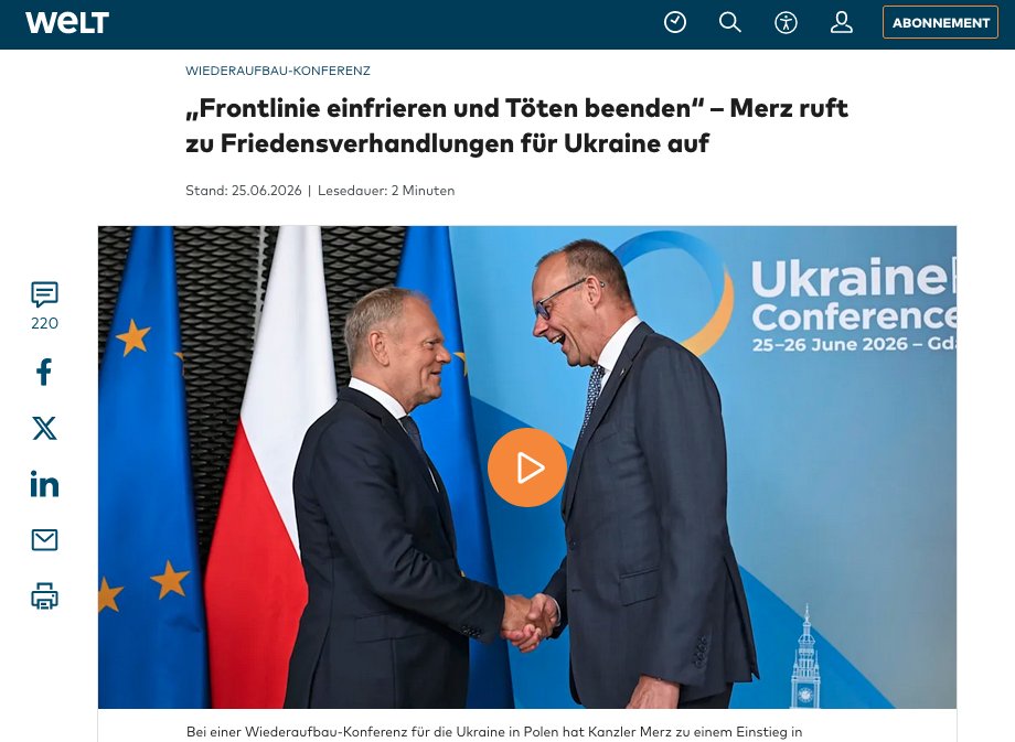 RobertJLorenz's tweet photo. ++ #Focus ++

"Der Russe überlebt nur 20 Minuten an der Front ! Bei 1 Million Russen an der Front sterben also jeden Tag 72 Millionen Russen ! Warum will Merz dann mit Putin verhandeln ?"

Quelle : Hayali-Geprüfter Blogger !

#Merz #Pistorius #Wadephul #Trump #Gaza #Libanon #Lanz https://t.co/KeJ5hLTyd8