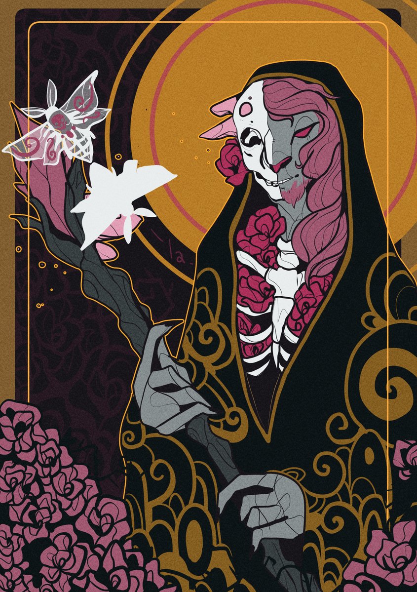 hallalaween's tweet photo. Old Caduceus art. 🍄🌼 https://t.co/2NGsdLtriW
