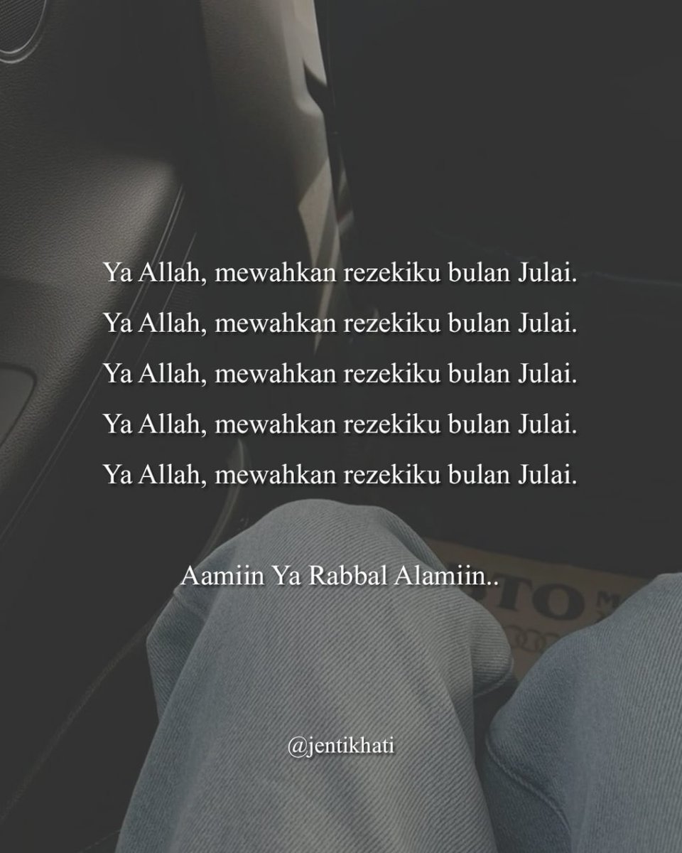 jentikhati's tweet photo. Ya Allah, mewahkan rezeki kami. Bukakan pintu-pintu rezeki di langit dan di bumi untuk kami. Lancarkan rezeki kami, berikan kami rezeki yang tak putus-putus rezeki yang tak disangka-sangka. Aamiin.. ✨🤲🏻 https://t.co/p3iFkMSoVS