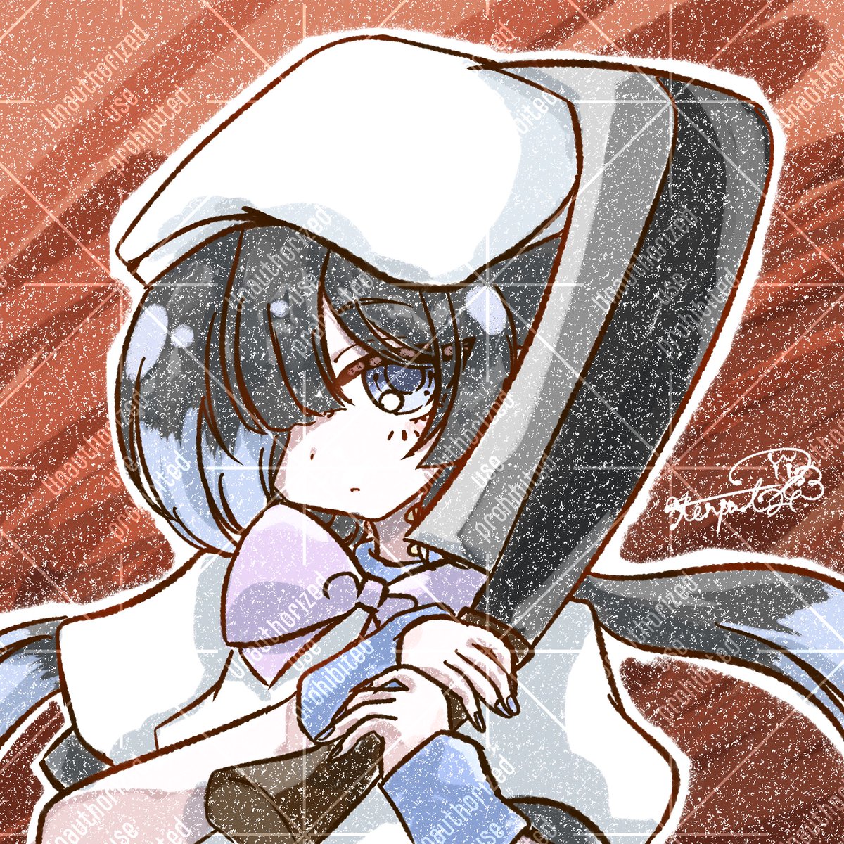 tenpul7293's tweet photo. ひぐらしのなく頃に解まで完走したよイラスト🎀🪼　
#てんぷる博物館 https://t.co/lZg39vczgd