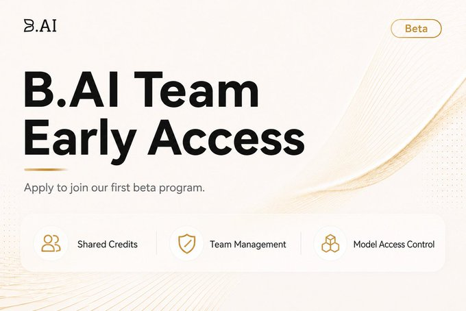 Thienthien1305's tweet photo. https://t.co/9wmGOhEBmy Team Beta mở Early Access rồi anh em này!

@BAI_AGI Team Beta phù hợp với team từ 3 thành viên trở lên đang sử dụng AI hằng ngày, muốn quản lý AI hiệu quả hơn.

Những tính năng nổi bật của Team Beta:

• Shared Credits Pool: dùng chung credit AI, tối ưu chi phí.
• Unified Team Management: quản lý và cấp quyền cho từng thành viên.
• Model Access Control: kiểm soát quyền truy cập các model như GPT, Claude, Gemini, Grok...

Số lượng suất Early Access có hạn. 

Hướng dẫn đăng ký chi tiết:

1. Truy cập link đăng ký chính thức:

https://t.co/xVDherPFaA

Điền thông tin theo thứ tự:

• Email (email bạn hay dùng)
• Company & Project Name (Tên công ty/ dự án)
• Company & Project Website (nếu có)
• Contact Name (Tên của bạn)
• Contact Email & Telegram 
• Industry (chọn ngành: AI, SaaS, Education, Web3…)
• Estimated Team Size (số người dự kiến dùng)
• Current Monthly AI API Budget (ngân sách AI/tháng hiện tại)
• Current AI Platforms & Models (bạn đang dùng ChatGPT, Claude, Gemini…?)
• Primary Use Cases ← Phần quan trọng nhất (viết rõ team bạn dùng AI để làm gì)
• Challenges (khó khăn hiện tại muốn https://t.co/9wmGOhEBmy giải quyết)
• Desired Capabilities (bạn mong muốn tính năng nào nhất)
• When do you plan to start using (dự kiến bắt đầu dùng khi nào)

Nhấn Submit là xong!
#TRONGlobalFriends #TGF @trondao