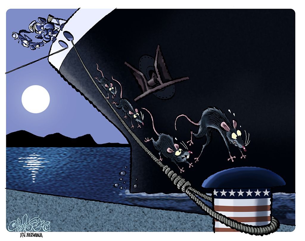 JLozanoA's tweet photo. ⚠️ Y sobre las ratas que saltan del barco, nos obsequia esta joya el gran @CartonCalderon en @Reforma 

#NarcoPolíticos https://t.co/sG9zHl69NS