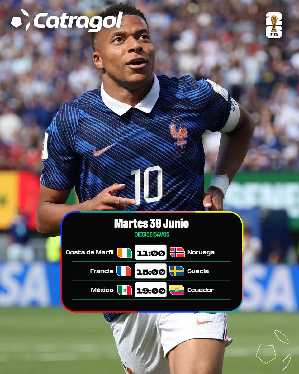 catragol's tweet photo. Continuan los dieciseisavos este Martes. 😎

#Mundial2026 https://t.co/IhrTPV76R6