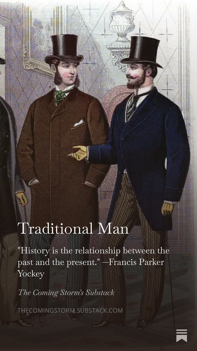 all_hardliners's tweet photo. The next bit of cover for the Coming Storm released Today!

Traditional Man breaks down how rooted identity, moral work, and historical continuity shaped older models of culture 

And @FootballCoachK explains how modern life has drifted from those foundations

Read the Article 👇 https://t.co/UW6TMsySY7