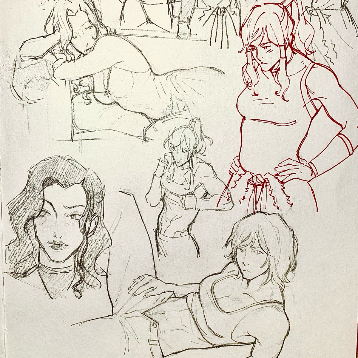 sporkteef's tweet photo. korrasami sketchbook pageeee https://t.co/POXTjqZanu